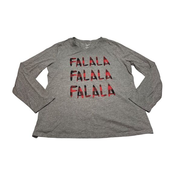 Sonoma Goods For Life Shirt Women's L Heather Gray Cotton Long Sleeve Pullover - Picture 1 of 6